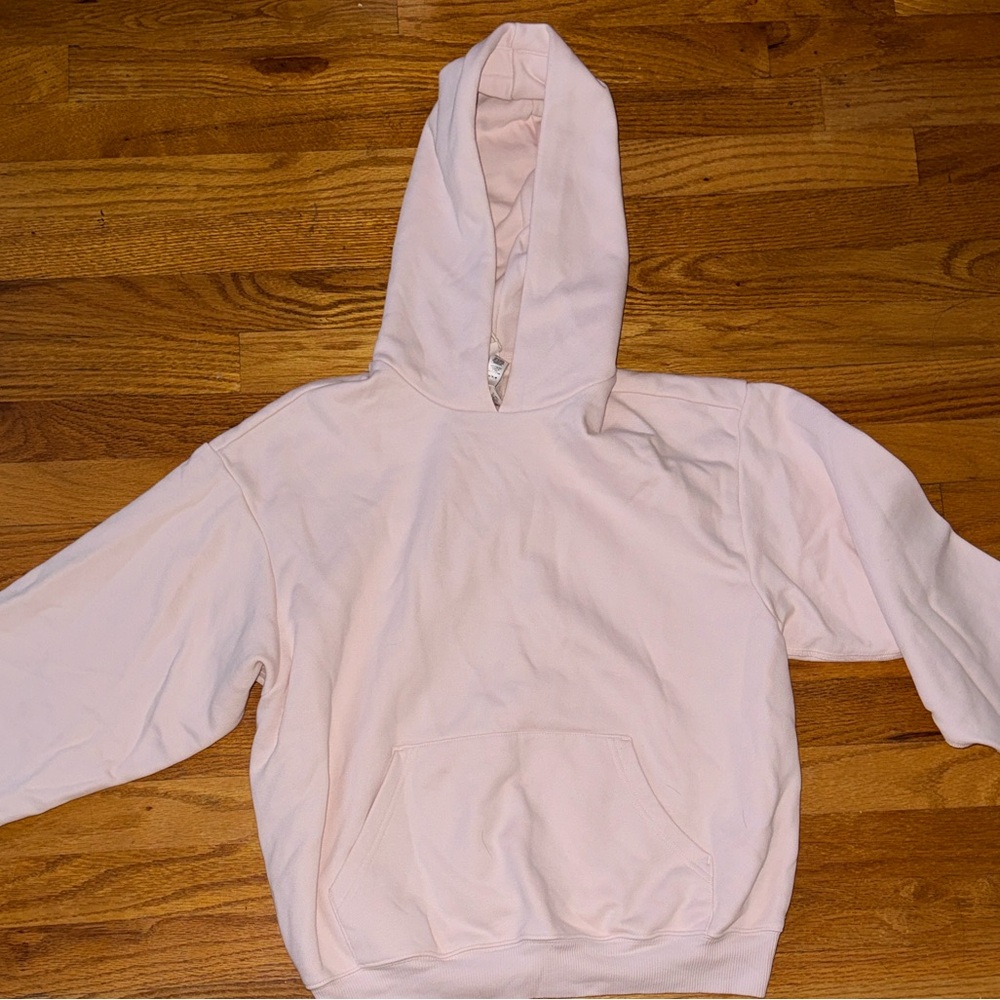 Skims Cotton Fleece Classic Pullover Light Pink Hoodie